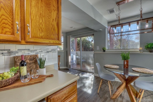 dining room featuring dark hardwood / wood-style floors