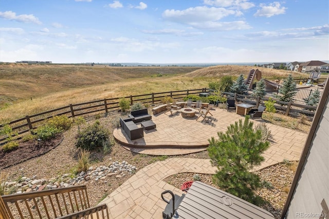 exterior space featuring a rural view