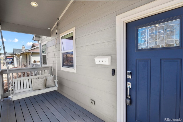 view of doorway to property