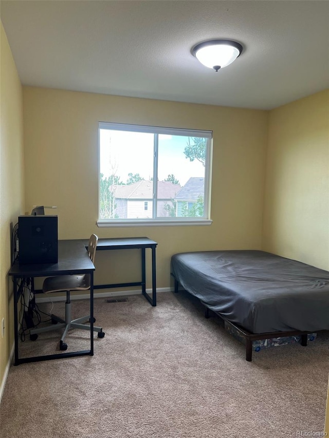 bedroom featuring carpet floors and pool table