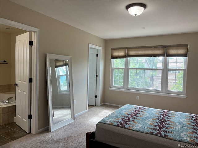 bedroom featuring carpet