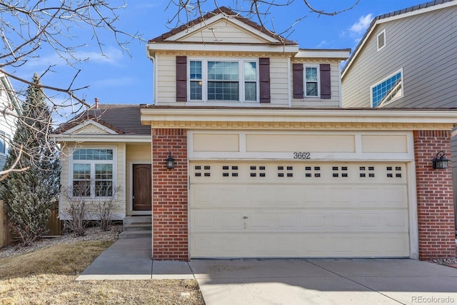 view of front of home featuring a garage