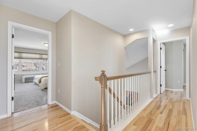 hall featuring light hardwood / wood-style floors