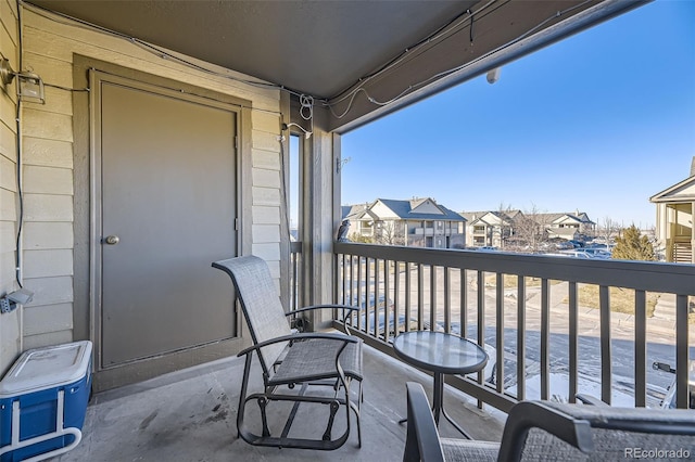 balcony featuring a residential view