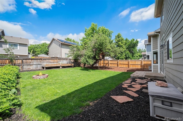 5573 S Taft St, Littleton, CO 80127 - view of yard with an outdoor fire pit