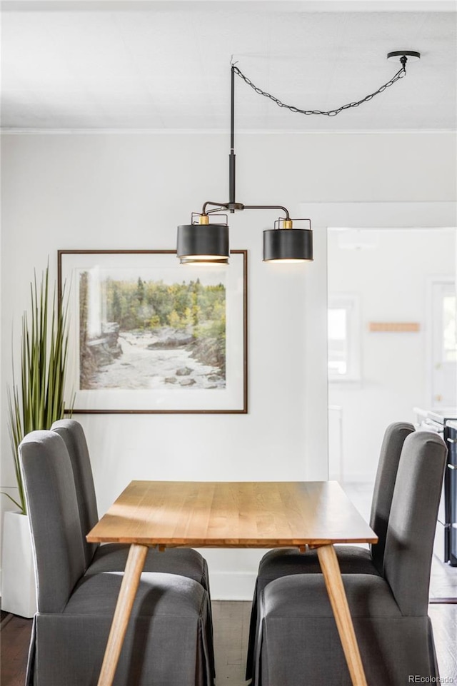 4421 Raleigh St, Denver, CO 80212 - dining space with crown molding and wood finished floors