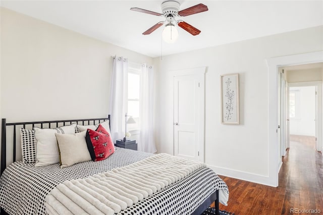 4421 Raleigh St, Denver, CO 80212 - bedroom with wood finished floors, multiple windows, and ceiling fan