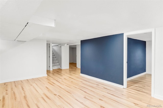 4421 Raleigh St, Denver, CO 80212 - finished below grade area with wood finished floors and stairs