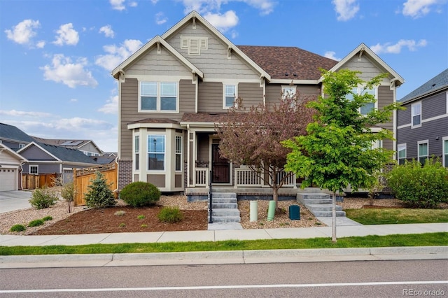 3831 E 141st Ave, Thornton, CO 80602 - craftsman inspired home featuring a porch and fence