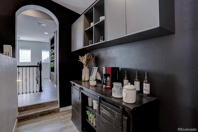 kitchen featuring light hardwood / wood-style floors