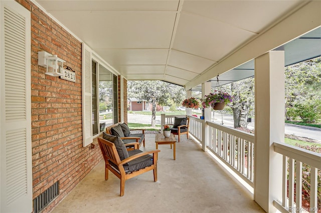 view of patio / terrace featuring a porch