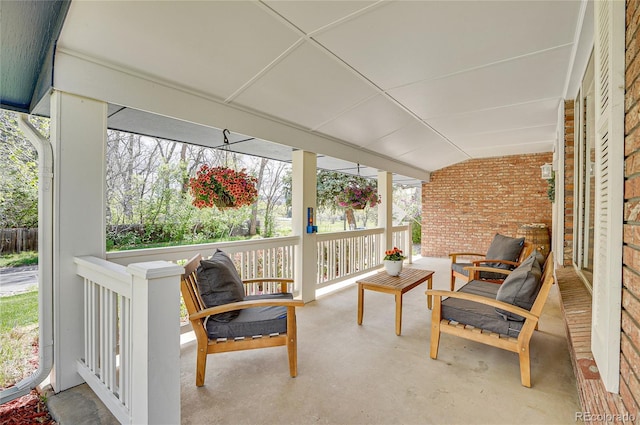 view of patio with covered porch