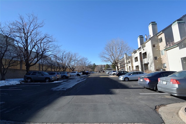 view of road featuring a residential view