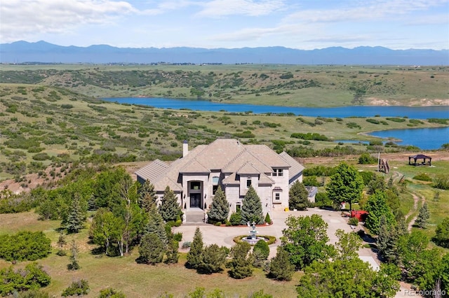 7615 Lemon Gulch Way, Castle Rock, CO 80108 - view from above of property featuring a water and mountain view