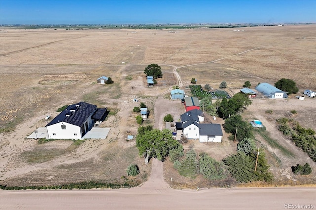 drone / aerial view with a rural view