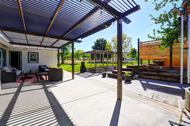 587 21 1/8 Rd, Grand Junction, CO 81507 - view of patio / terrace with a pergola and an outdoor living space