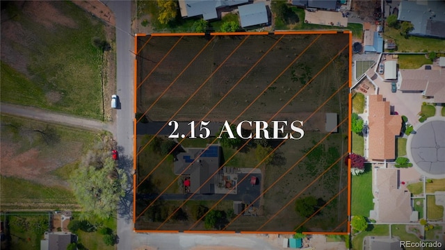 587 21 1/8 Rd, Grand Junction, CO 81507 - map of property location featuring property parcel outlined