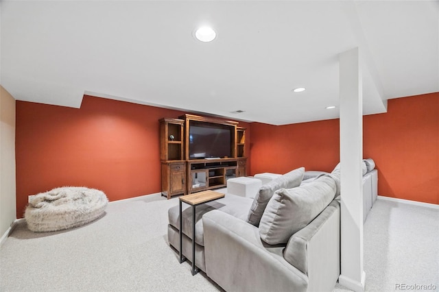 5991 S Eudora Way, Centennial, CO 80121 - carpeted living room with recessed lighting and baseboards