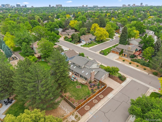 5991 S Eudora Way, Centennial, CO 80121 - aerial perspective of suburban area featuring skyline