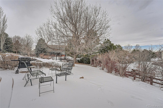 exterior space featuring area for grilling