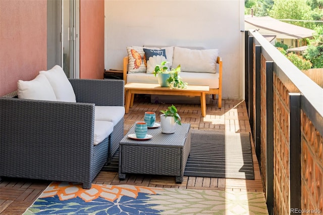 balcony with an outdoor living space