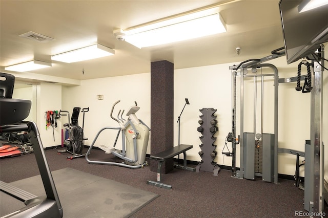 view of workout area