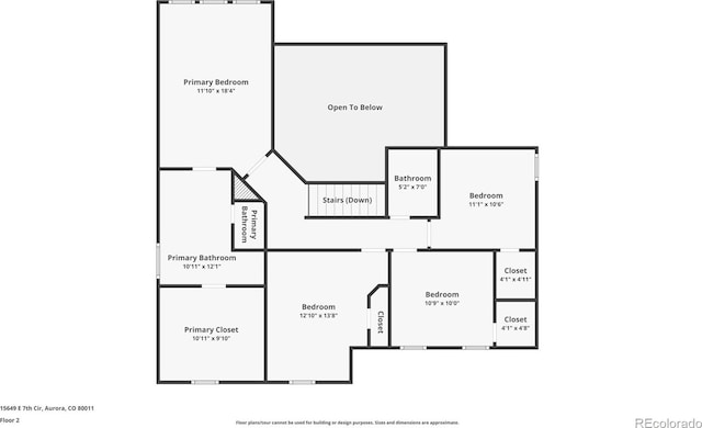 15649 E 7th Cir, Aurora, CO 80011 - view of property floor plan