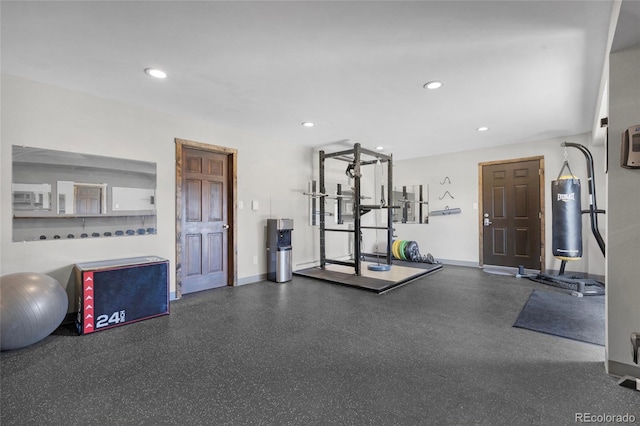 4477 Independence Trl, Evergreen, CO 80439 - workout area with recessed lighting