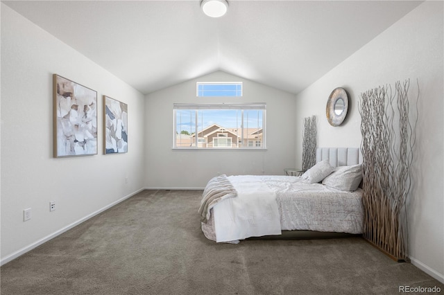 14892 E Poundstone Dr, Aurora, CO 80015 - bedroom featuring vaulted ceiling and carpet floors