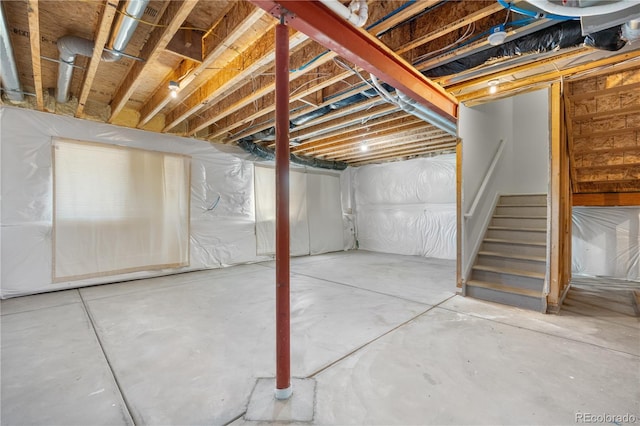 14892 E Poundstone Dr, Aurora, CO 80015 - unfinished below grade area featuring stairway