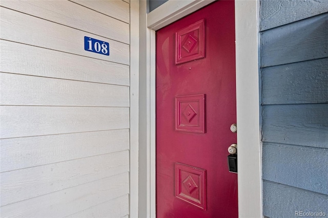 view of doorway to property