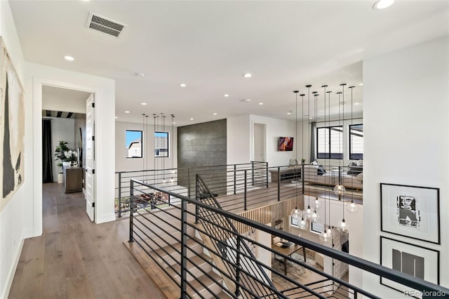 hallway featuring light hardwood / wood-style floors