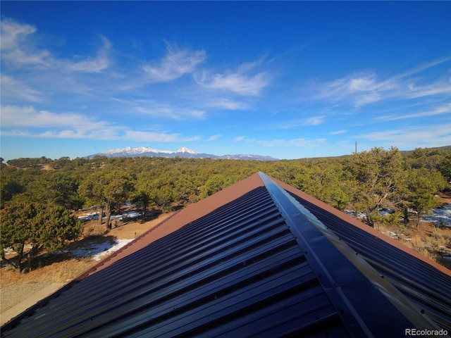 exterior space with a mountain view