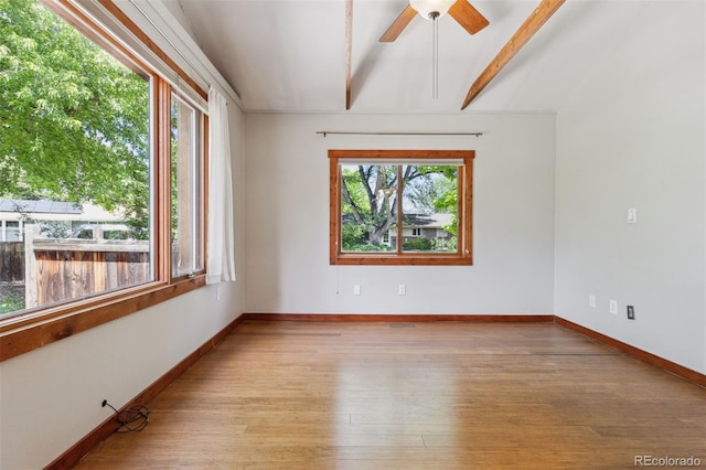 2901 Lorraine Ct, Boulder, CO 80304 - empty room featuring wood finished floors, a ceiling fan, and baseboards