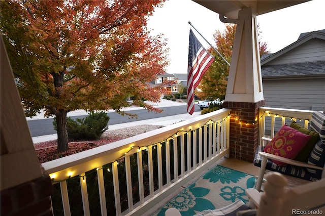 balcony with a porch