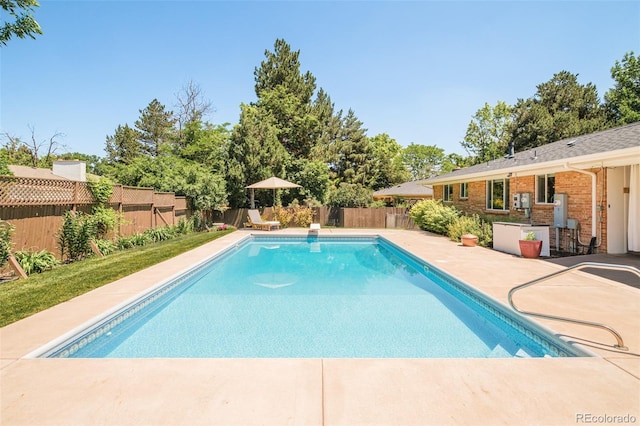 3025 S Norman Ct, Denver, CO 80224 - view of pool featuring a fenced backyard and a patio area