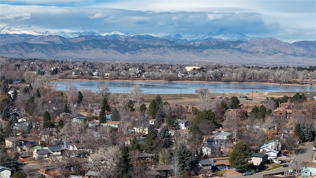 mountain view with a water view