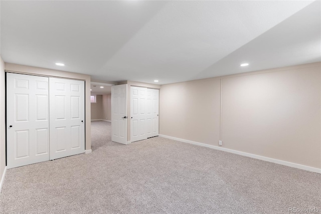 5384 S Datura St, Littleton, CO 80120 - unfurnished bedroom with two closets, carpet, and recessed lighting