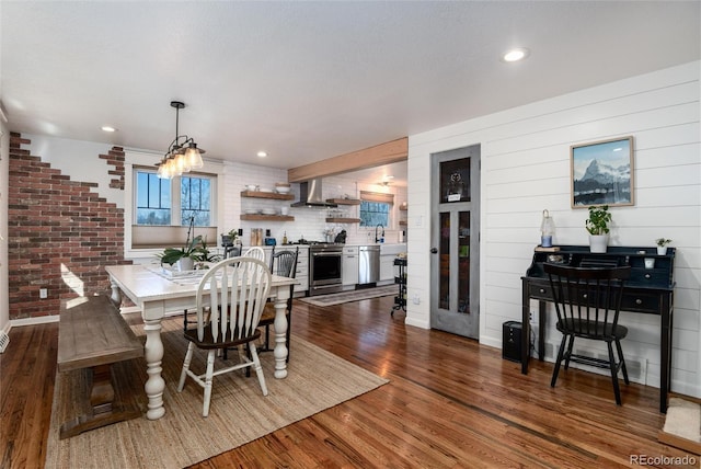 6361 S Spotswood Cir, Littleton, CO 80120 - dining space with dark wood-style flooring and recessed lighting