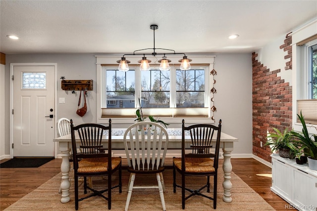 6361 S Spotswood Cir, Littleton, CO 80120 - dining room featuring dark wood-style flooring and recessed lighting