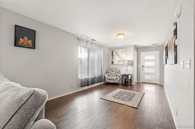 entryway featuring dark hardwood / wood-style flooring