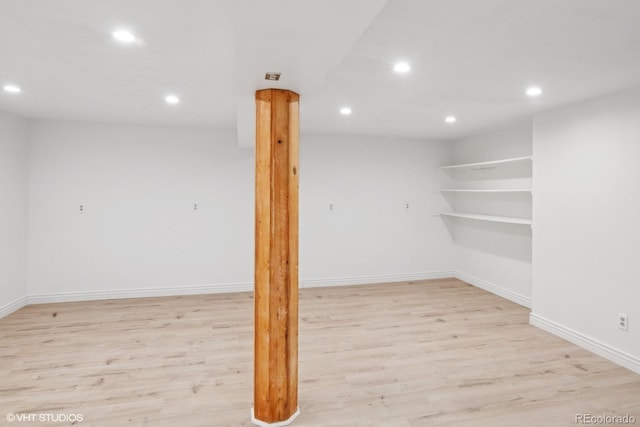 22081 Paradise Cir, Golden, CO 80401 - finished basement featuring recessed lighting, light wood-type flooring, and baseboards