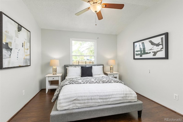8260 Washington St Unit 78, Denver, CO 80229 - bedroom with wood finished floors, a textured ceiling, and a ceiling fan