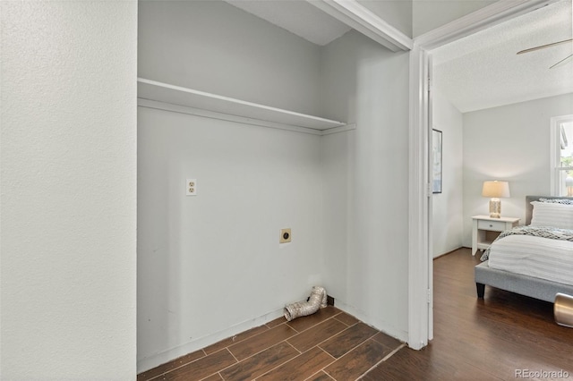 8260 Washington St Unit 78, Denver, CO 80229 - laundry room with hookup for an electric dryer and dark wood-style flooring