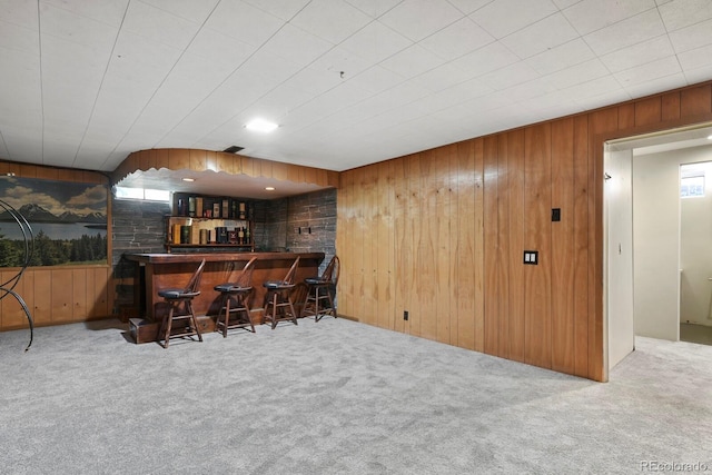 10595 E 23rd Ave, Aurora, CO 80010 - indoor dry bar featuring carpet floors and wooden walls