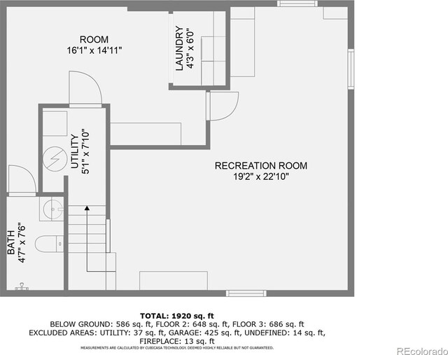 4934 S Flower Way, Littleton, CO 80123 - property floor plan