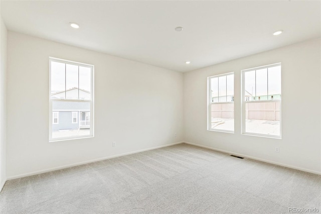 carpeted empty room with a wealth of natural light