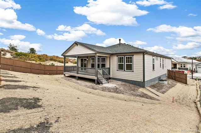 view of rear view of property