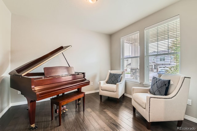 14067 Hudson St, Thornton, CO 80602 - sitting room with dark wood finished floors and baseboards