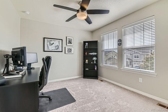 14067 Hudson St, Thornton, CO 80602 - carpeted office space featuring ceiling fan and baseboards